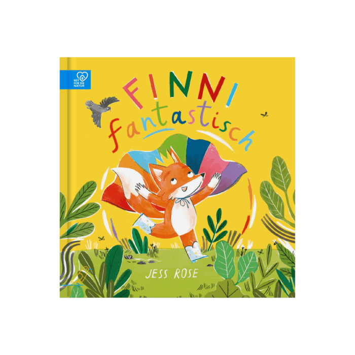 Buch-Cover: Fuchs mit Regenbogenumhang,"Finni Fantastisch"
