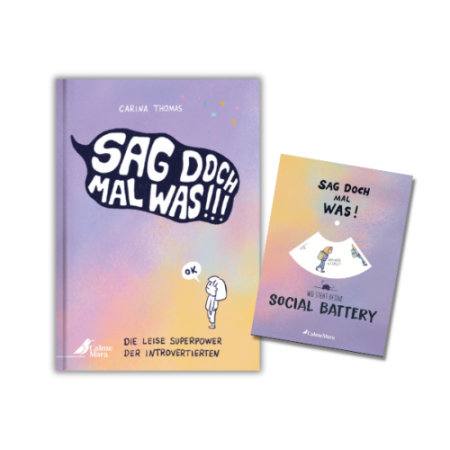 Cover von "Sag doch mal wwas" plus Abbildung Giveaway Moodscheibe