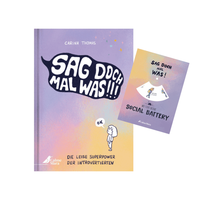Cover von "Sag doch mal wwas" plus Abbildung Giveaway Moodscheibe